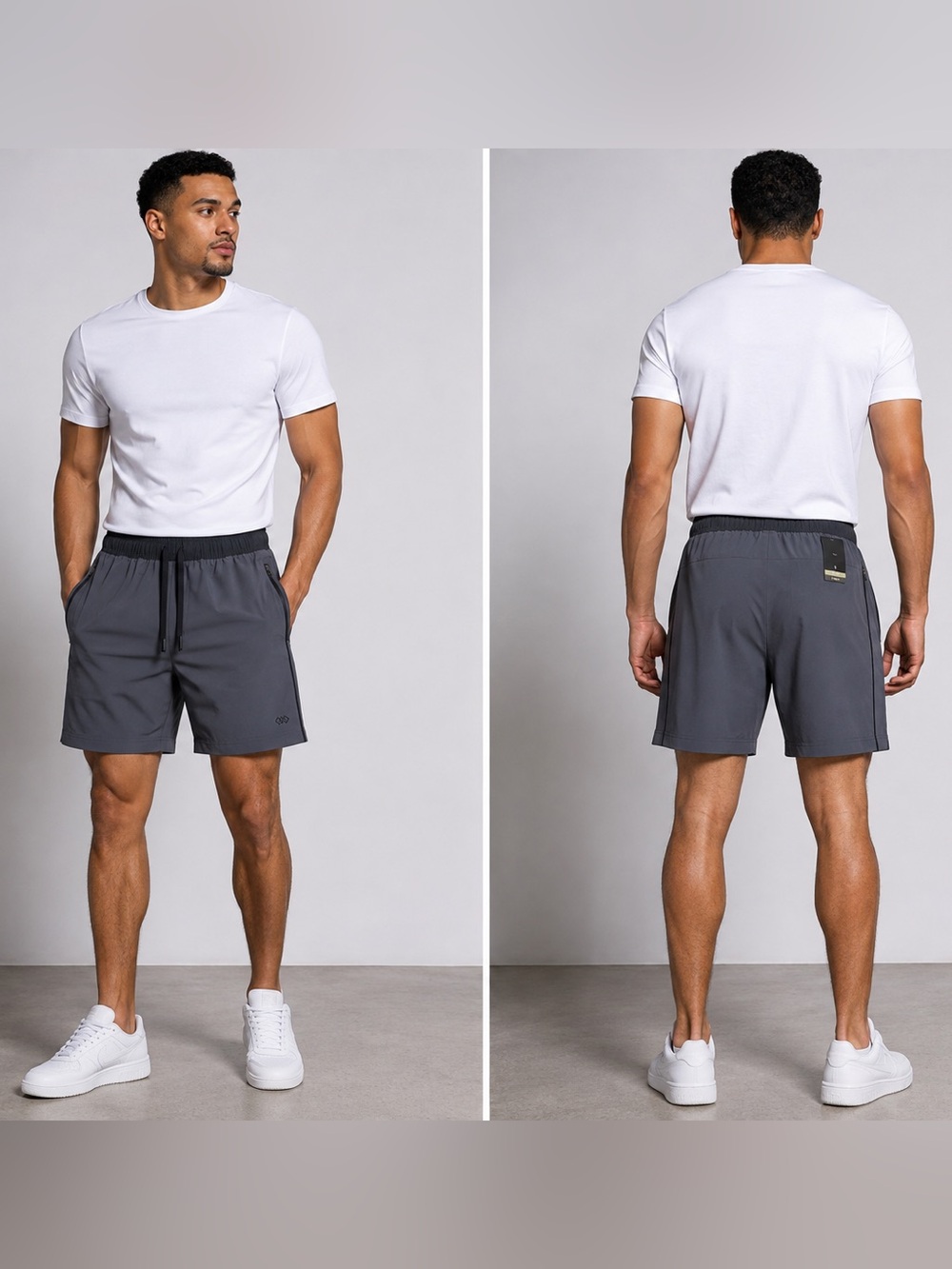 Leg3nd Men's Basic Short In Dark Gray,Pewter,Slate Size: Small